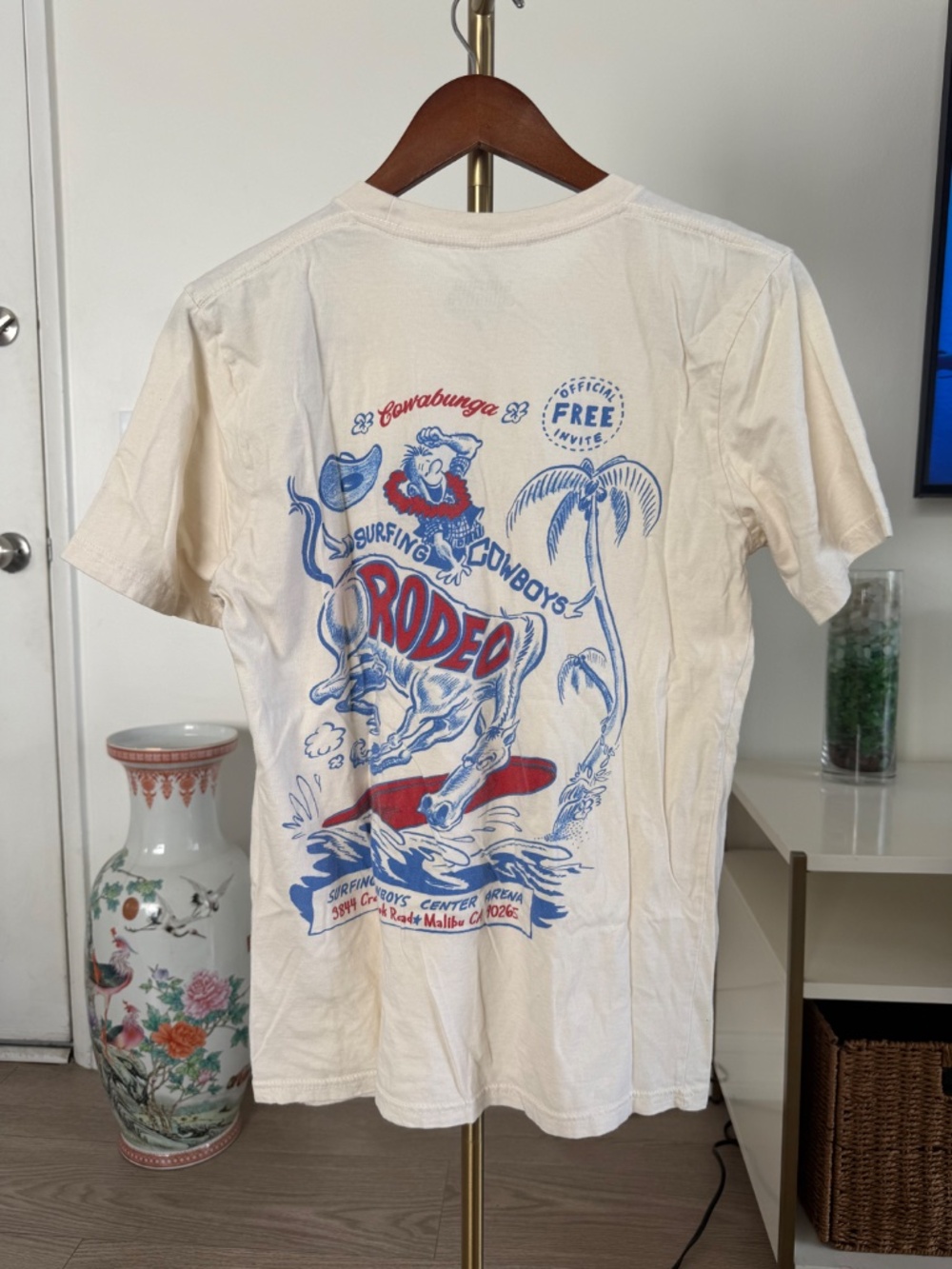 Surfing Cowboys Malibu "Not Our 1st Rodeo" Graphic Tee Size M